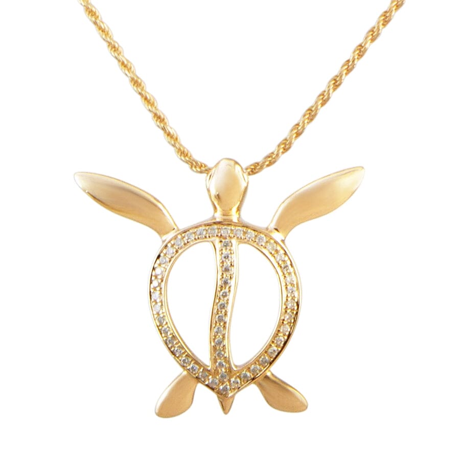 Pavé Hawaiian Honu Pendant Pendant Island by Koa Nani 
