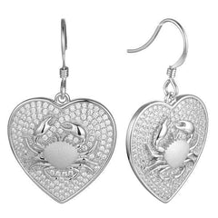 Pavé Heart Crab Earrings Earrings Island by Koa Nani 