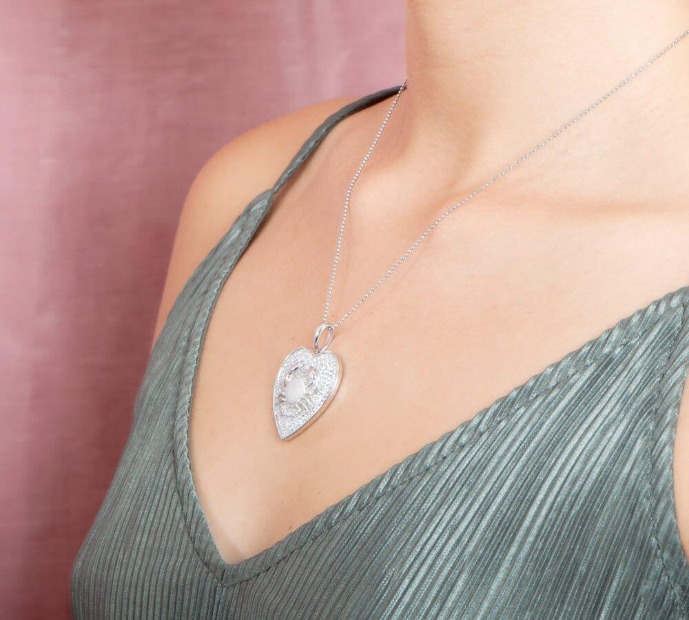 Pavé Heart Crab Pendant Pendant Island by Koa Nani 