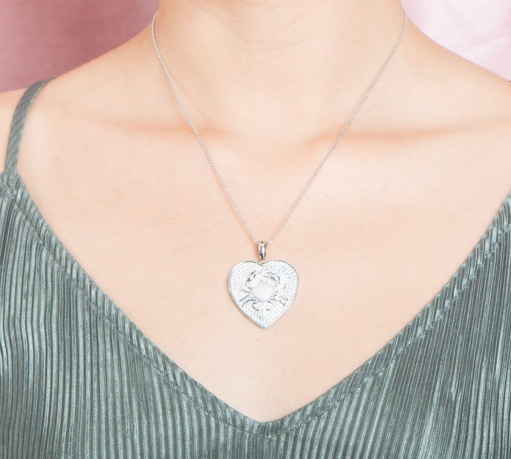 Pavé Heart Crab Pendant Pendant Island by Koa Nani 