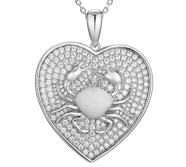Pavé Heart Crab Pendant Pendant Island by Koa Nani 