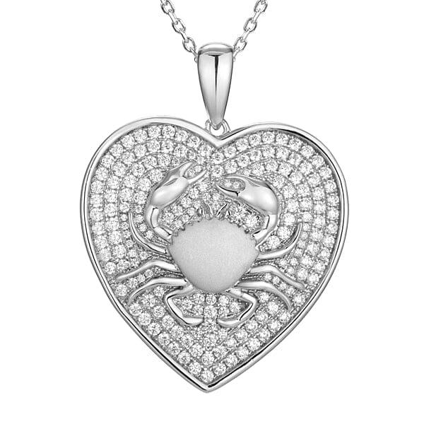 Pavé Heart Crab Pendant Pendant Island by Koa Nani 