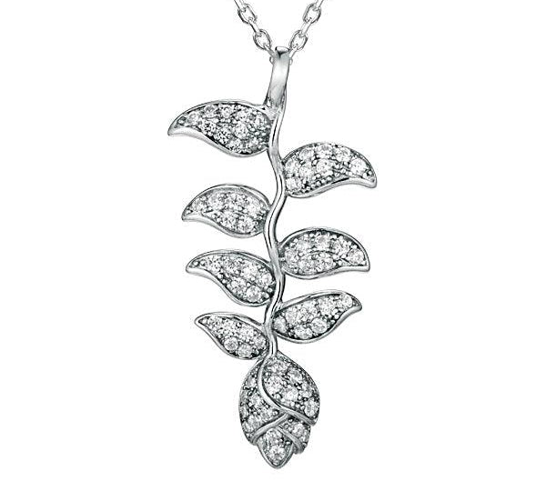 Pavé Heliconia Pendant Pendant Island by Koa Nani White Gold 