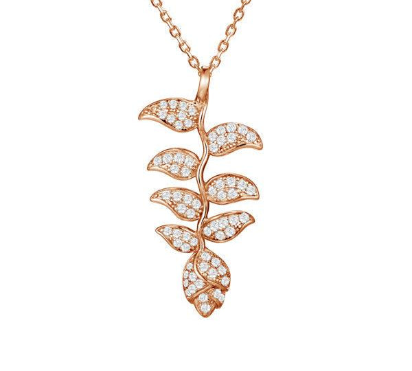 Pavé Heliconia Pendant Pendant Island by Koa Nani Rose Gold 