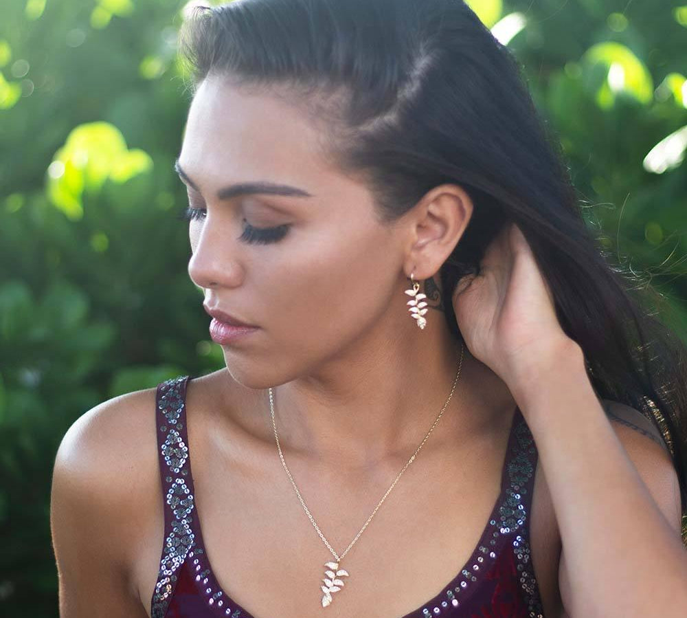 Pavé Heliconia Pendant Pendant Island by Koa Nani 