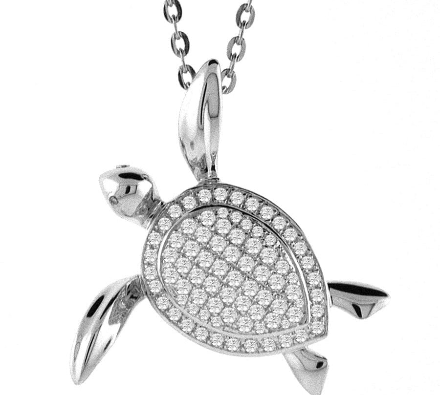 Pavé Hilo Honu Pendant Pendant Island by Koa Nani 