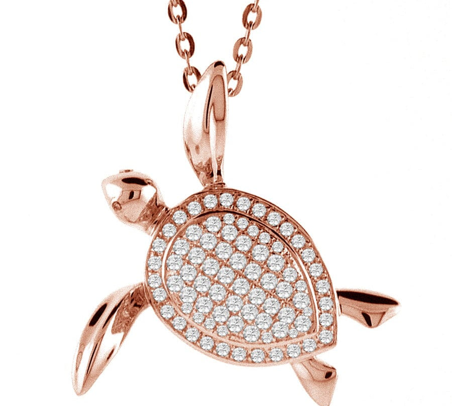Pavé Hilo Honu Pendant Pendant Island by Koa Nani 