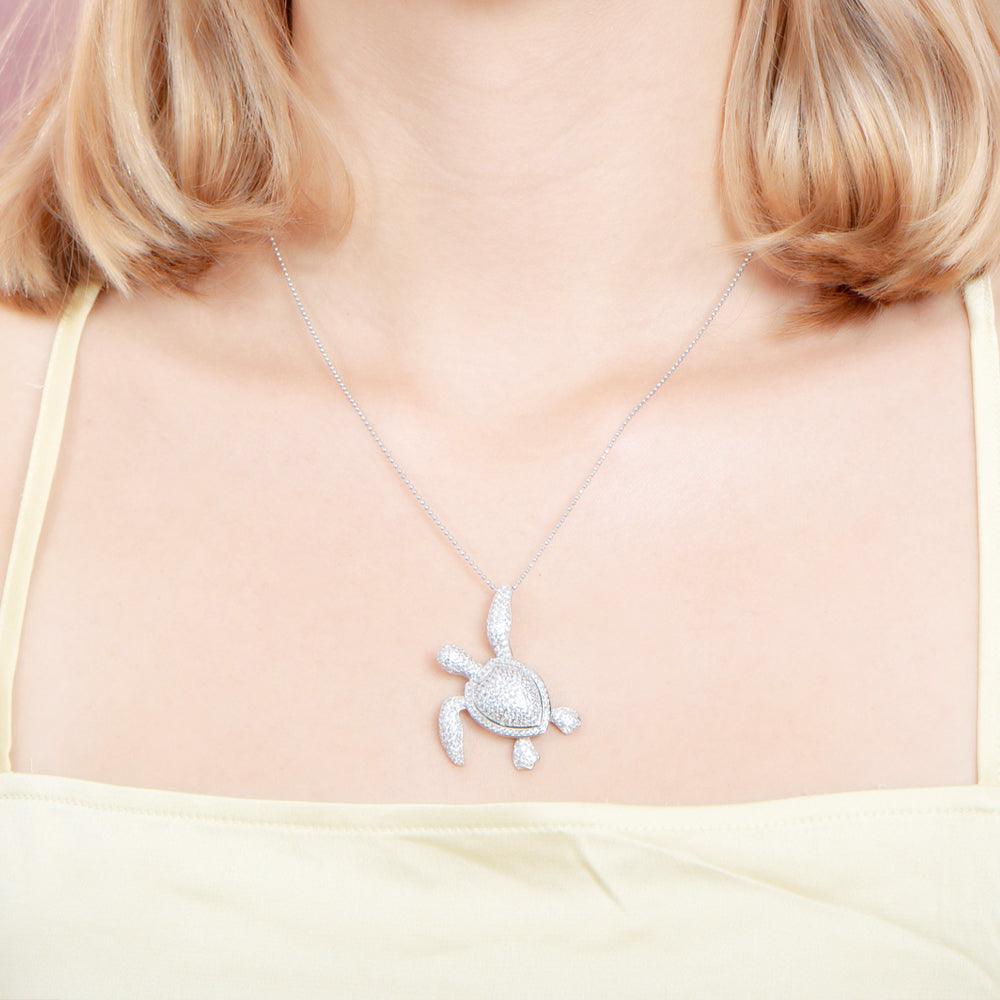 Pavé Honolulu Honu Pendant Pendant Island by Koa Nani 