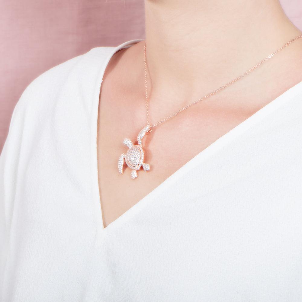 Pavé Honolulu Honu Pendant Pendant Island by Koa Nani 