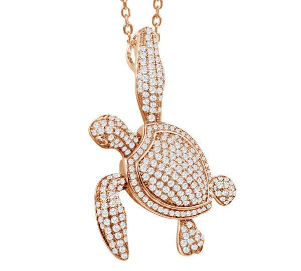 Pavé Honolulu Honu Pendant Pendant Island by Koa Nani 