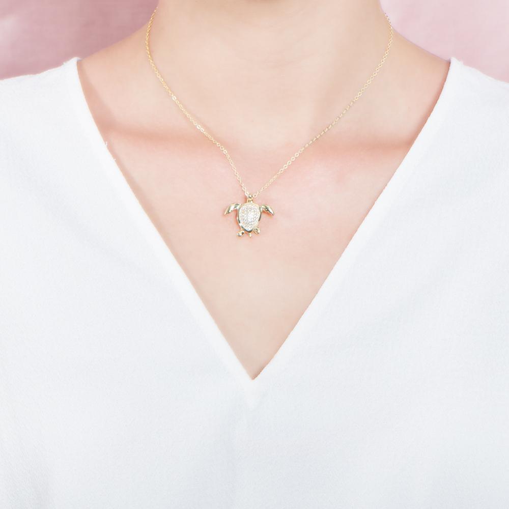Pavé Honu Pendant Pendant Island by Koa Nani 