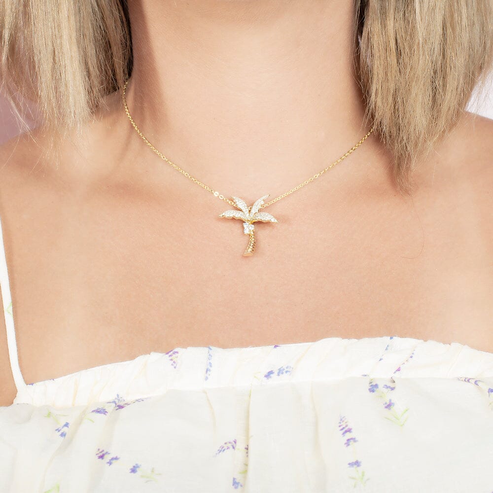 Pavé King Palm Tree Pendant Pendant Island by Koa Nani 