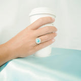 Pavé Larimar Sunflower Ring Ring Island by Koa Nani 