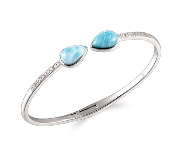 Pavé Larimar Teardrop Bangle Bangle Island by Koa Nani 