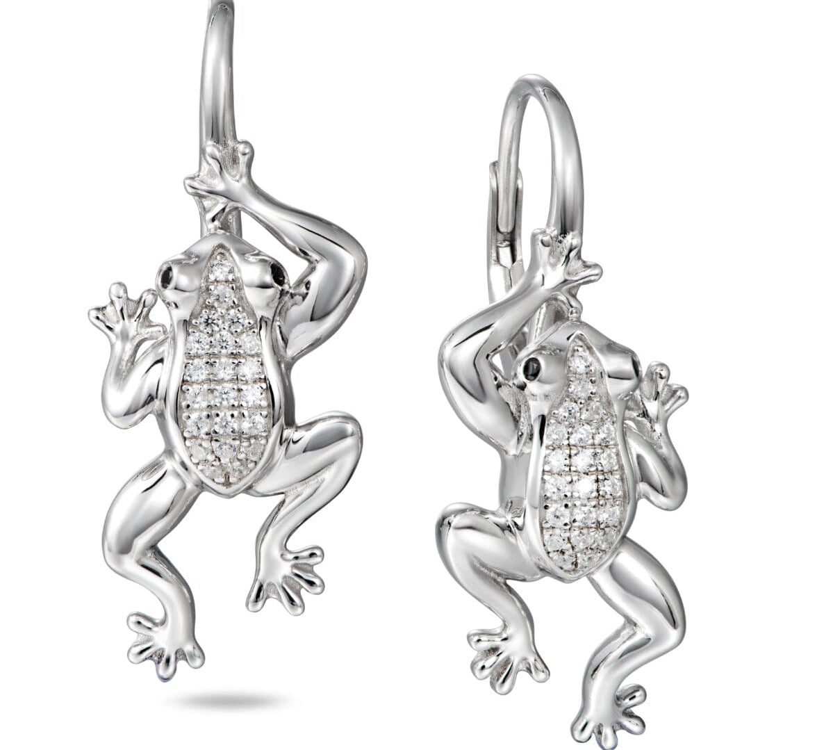 Pavé Leaping Coqui Lever Back Earrings Earrings Island by Koa Nani 