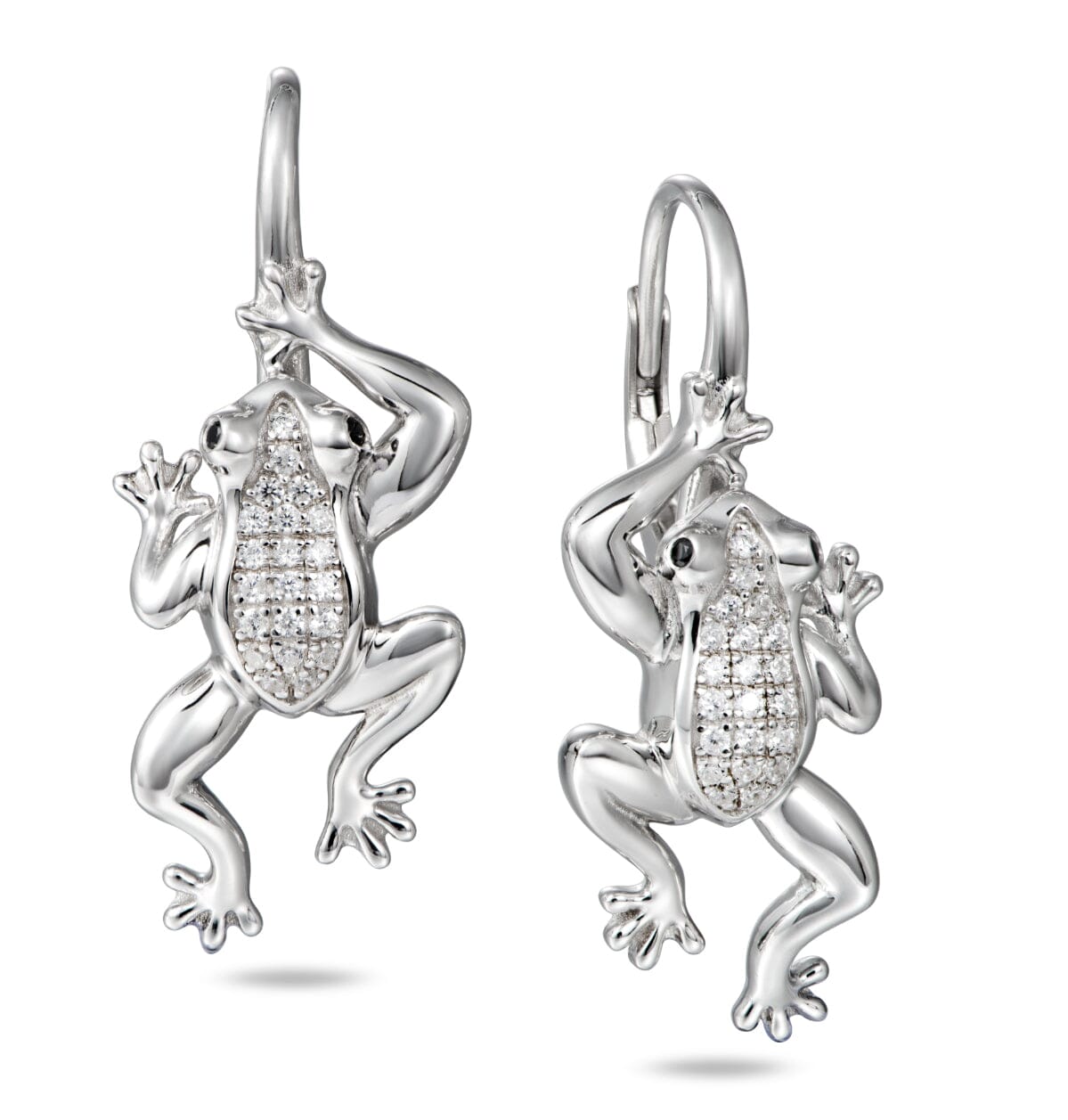 Pavé Leaping Coqui Lever Back Earrings Earrings Island by Koa Nani 
