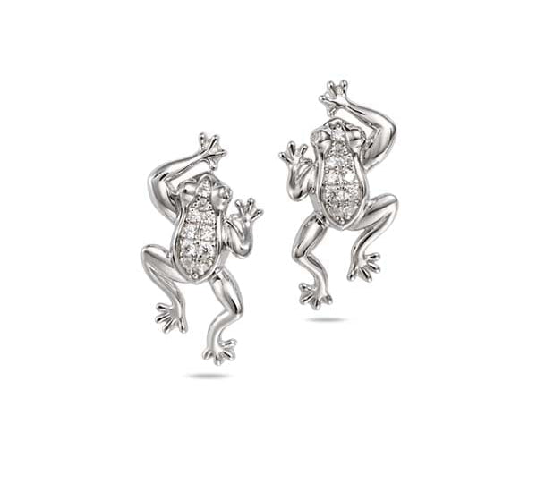 Pavé Leaping Coqui Stud Earrings Earrings Island by Koa Nani 