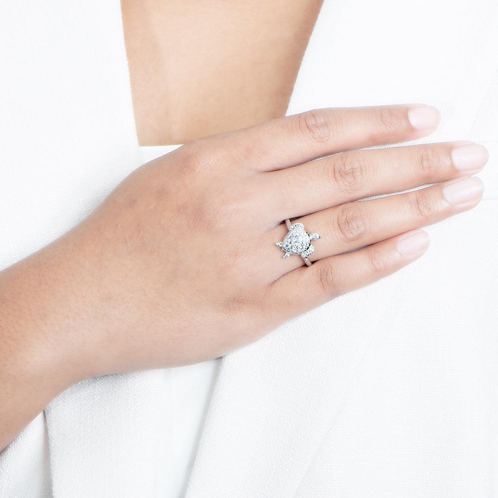 Pavé Leatherback Honu Ring Ring Island by Koa Nani 