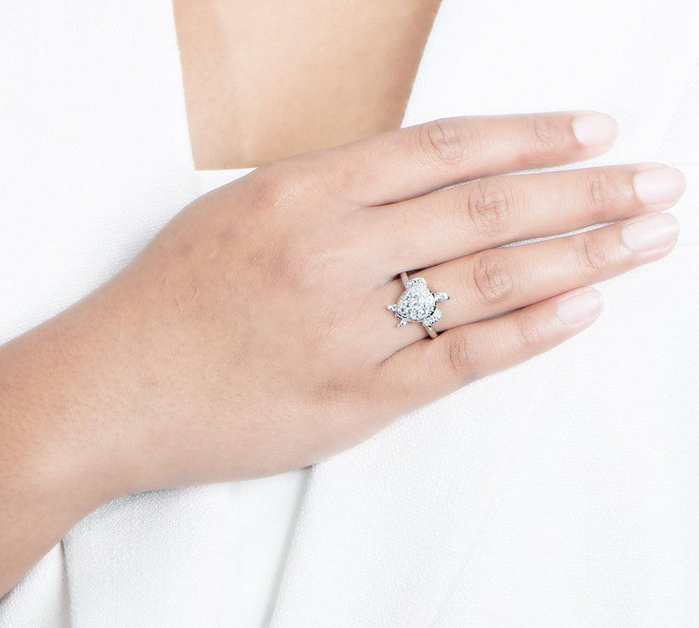 Pavé Leatherback Honu Ring Ring Island by Koa Nani 