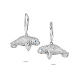 Pavé Manatee Earrings Earrings Island by Koa Nani 