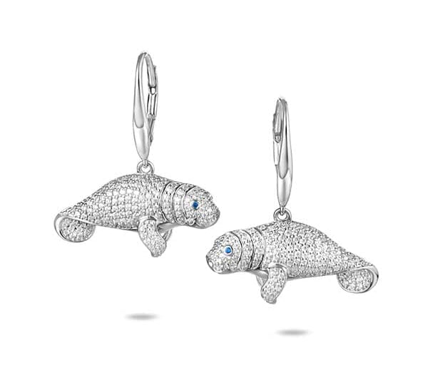Pavé Manatee Earrings Earrings Island by Koa Nani 