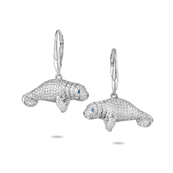 Pavé Manatee Earrings Earrings Island by Koa Nani 