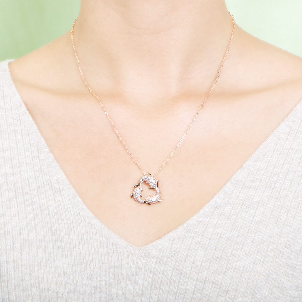 Pavé Nai'a Infinity Pendant Pendant Island by Koa Nani Rose Gold 
