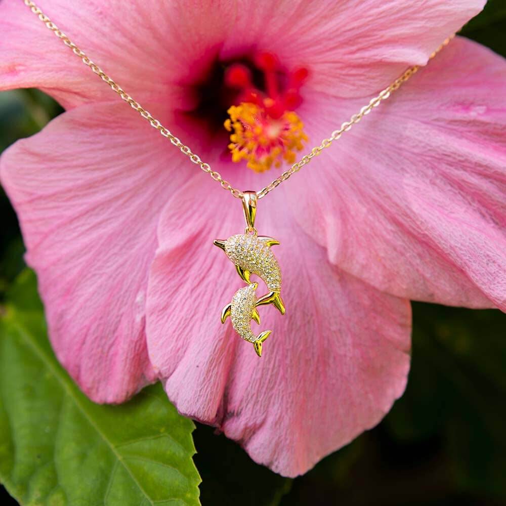 Pavé Nai'a Lovers Pendant Pendant Island by Koa Nani 