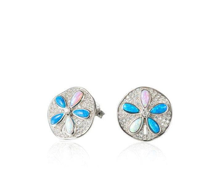 Pavé Opalite Sand Dollar Earrings Earrings Island by Koa Nani 