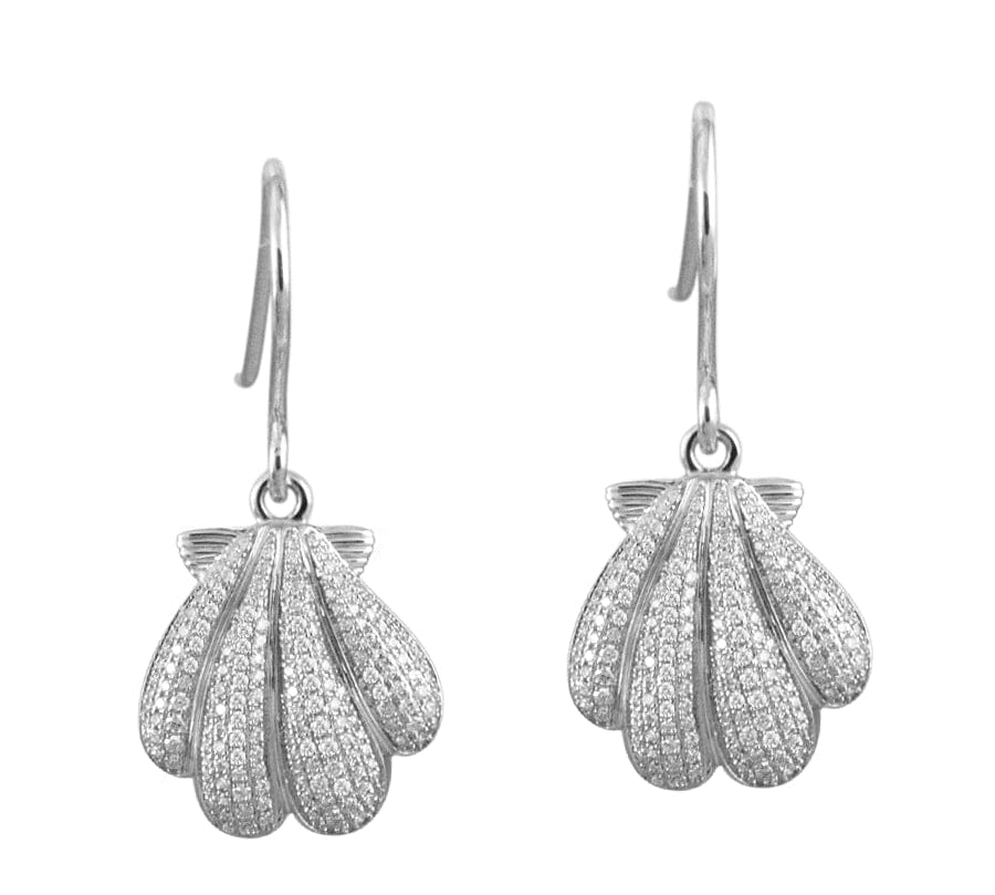 Pavé Oyster Shell Earrings Earrings Island by Koa Nani 