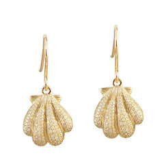 Pavé Oyster Shell Earrings Earrings Island by Koa Nani 