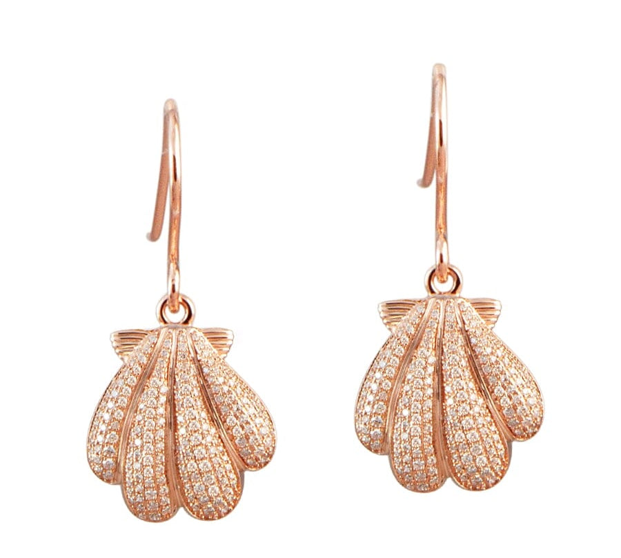 Pavé Oyster Shell Earrings Earrings Island by Koa Nani 