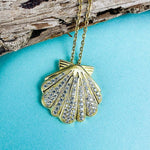 Pavé Oyster Shell Pendant Pendant Island by Koa Nani 
