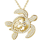 Pavé Paradise Honu Pendant Pendant Island by Koa Nani Yellow Gold 