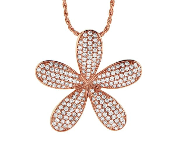 Pavé Pikake Pendant Pendant Island by Koa Nani Rose Gold 