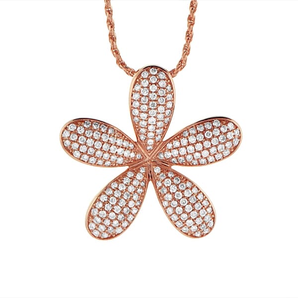 Pavé Pikake Pendant Pendant Island by Koa Nani Rose Gold 