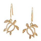 Pavé Polynesian Honu Earrings Earrings Island by Koa Nani 