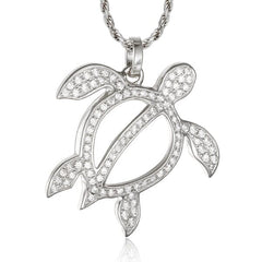 Pavé Polynesian Honu Pendant Pendant Island by Koa Nani 