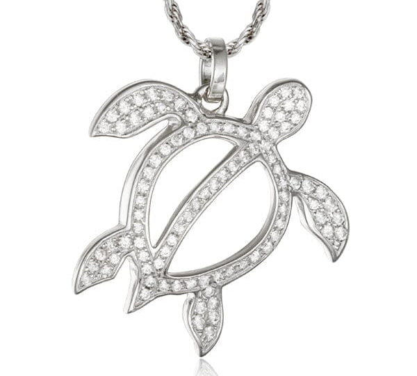 Pavé Polynesian Honu Pendant Pendant Island by Koa Nani 