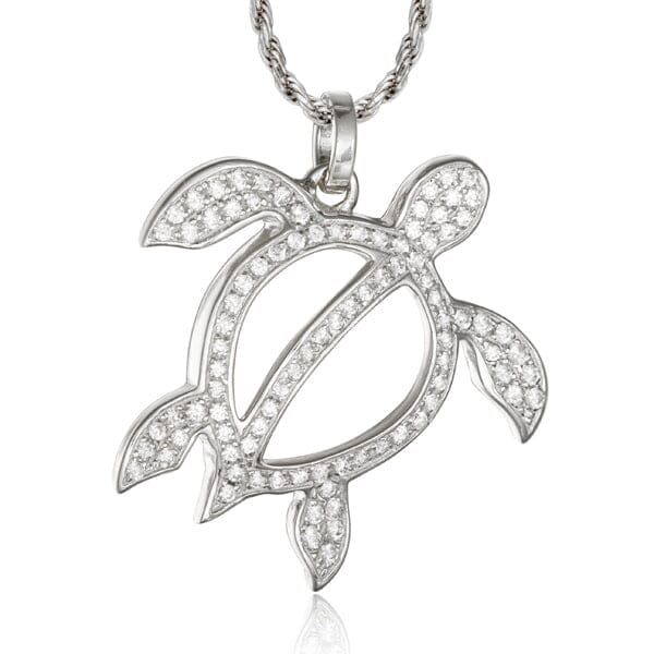 Pavé Polynesian Honu Pendant Pendant Island by Koa Nani 