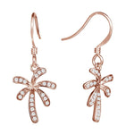 Pavé Retro Palm Tree Hook Earrings Earrings Island by Koa Nani Rose Gold 