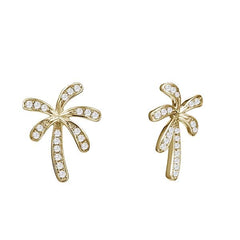 Pavé Retro Palm Tree Stud Earrings Earrings Island by Koa Nani 