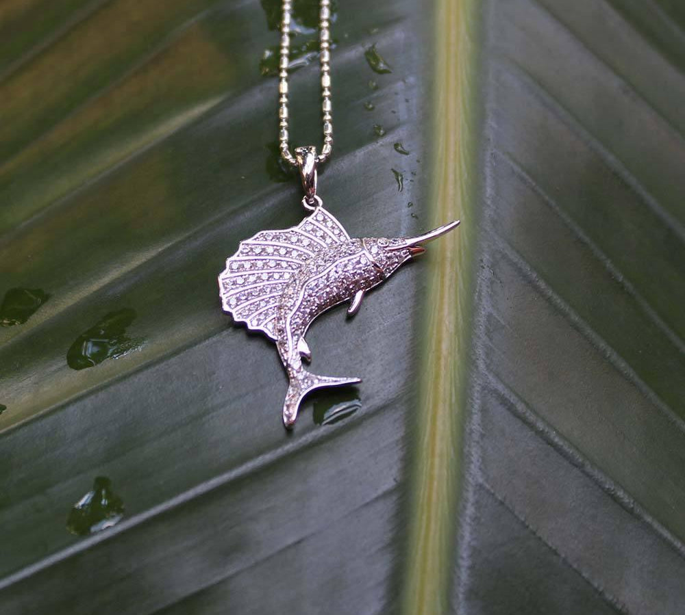 Pavé Sailfish Pendant Pendant Island by Koa Nani 