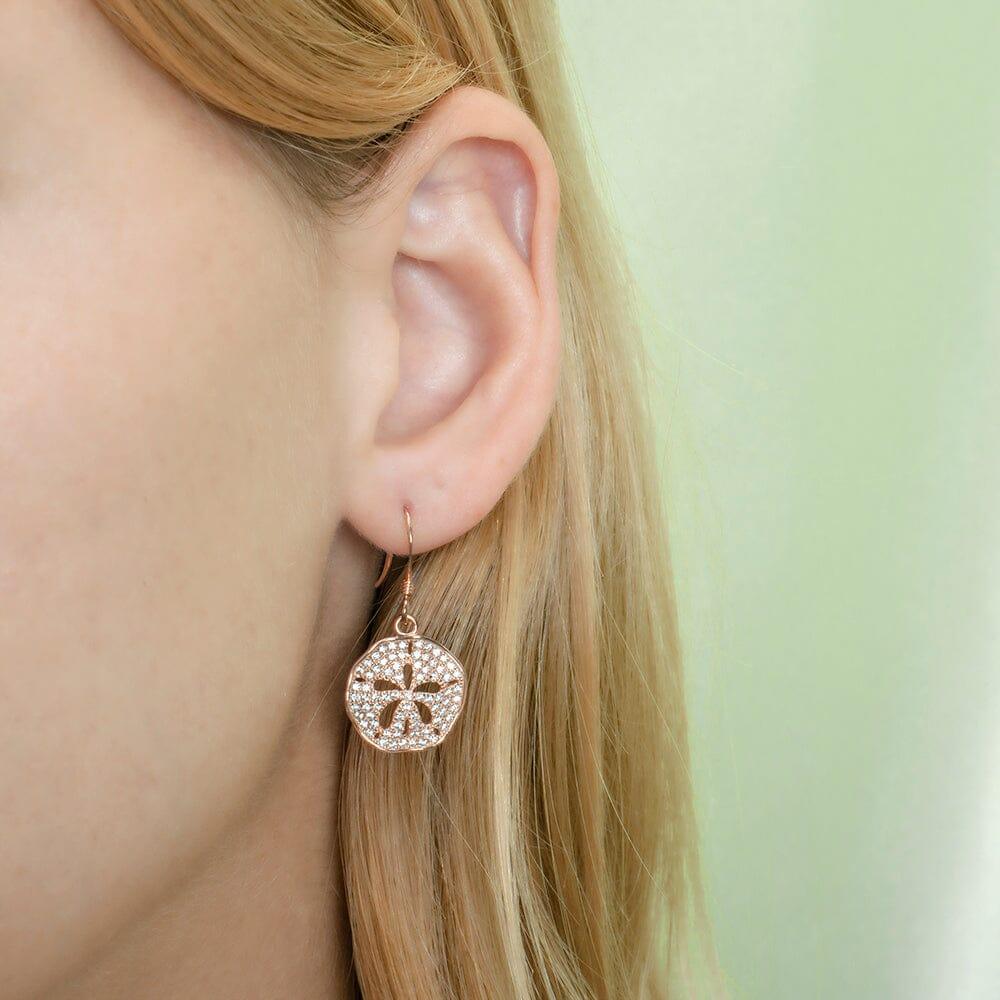 Pavé Sand Dollar Earrings Earrings Island by Koa Nani 