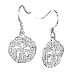 Pavé Sand Dollar Earrings Earrings Island by Koa Nani White Gold 