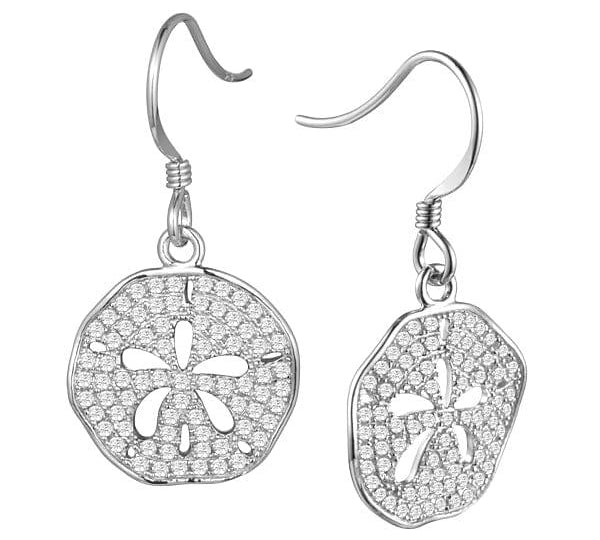 Pavé Sand Dollar Earrings Earrings Island by Koa Nani White Gold 