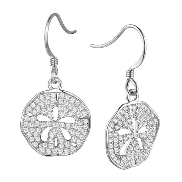 Pavé Sand Dollar Earrings Earrings Island by Koa Nani White Gold 