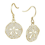 Pavé Sand Dollar Earrings Earrings Island by Koa Nani Yellow Gold 