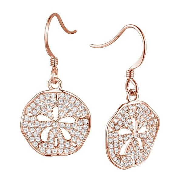 Pavé Sand Dollar Earrings Earrings Island by Koa Nani Rose Gold 