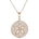 The picture shows a large 14K rose gold pavé sand dollar pendant with diamonds.